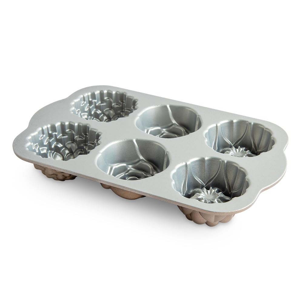 Nordic Ware Floral Cakelet, 3 Cups, Toffee