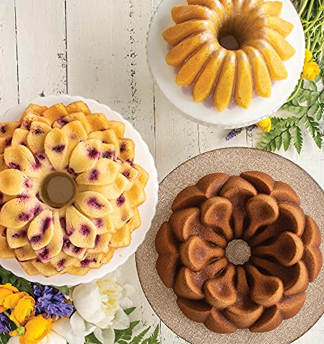 Nordic Ware Floral Cakelet, 3 Cups, Toffee