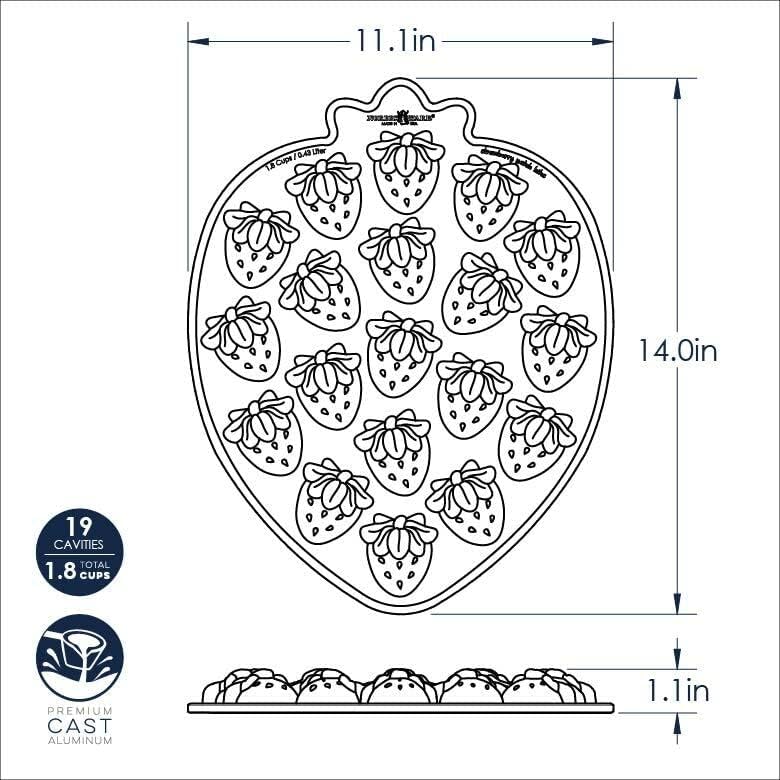 Nordic Ware Strawberry Patch Bites Pan
