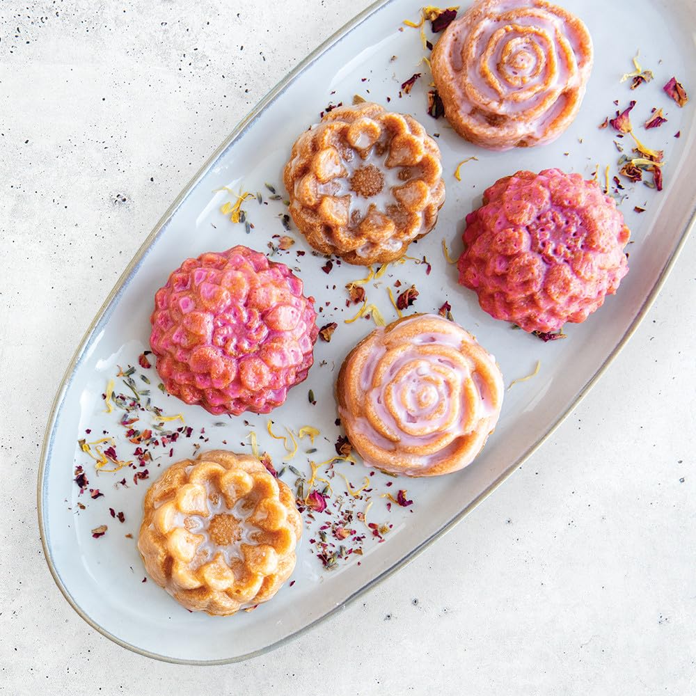 Nordic Ware Floral Cakelet, 3 Cups, Toffee