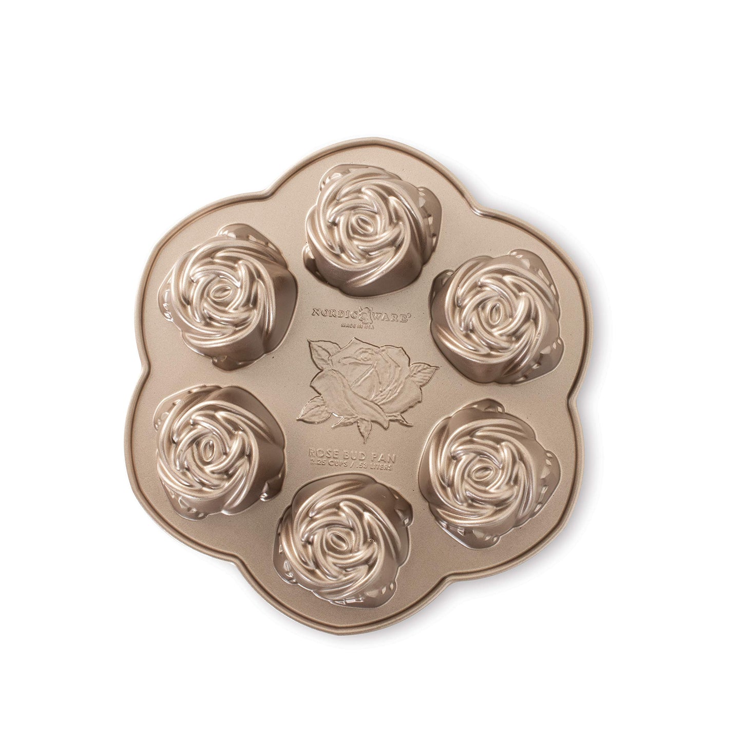 Nordic Ware Floral Cakelet, 3 Cups, Toffee