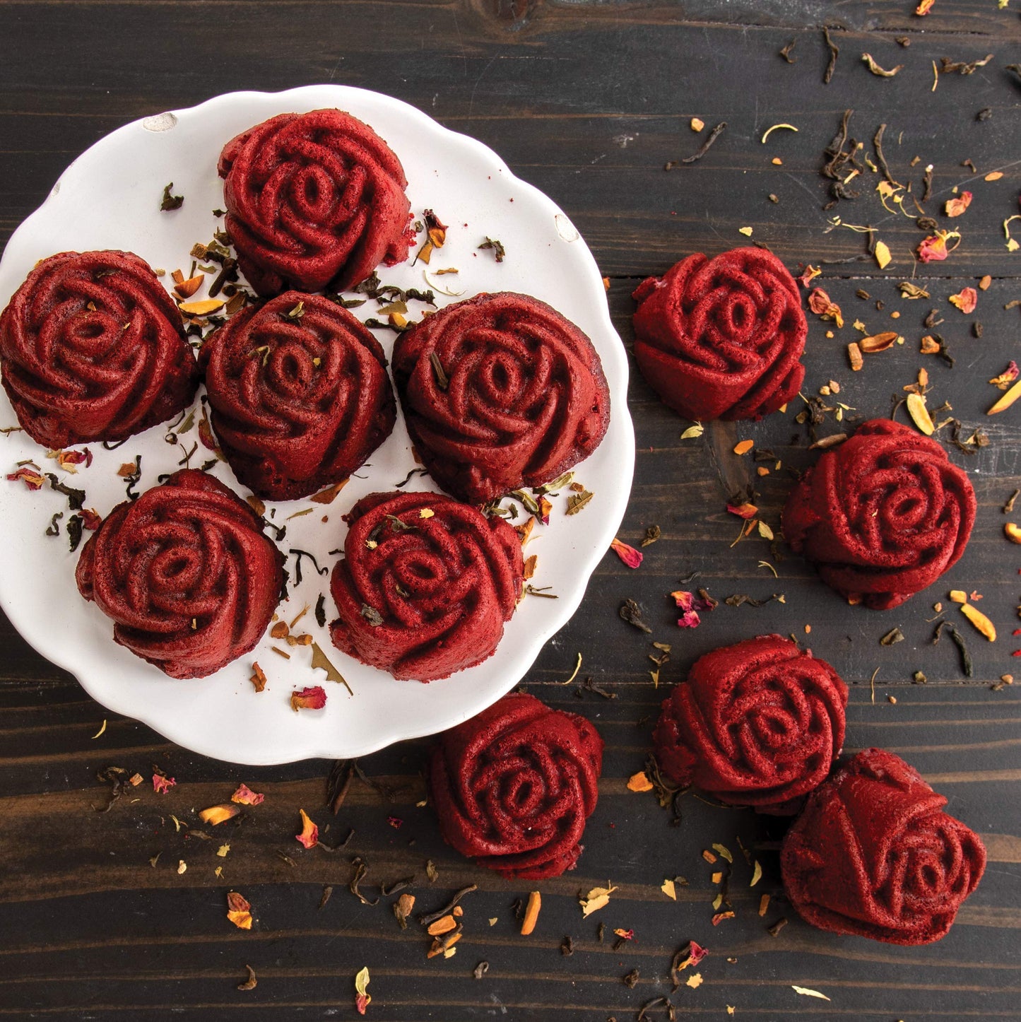 Nordic Ware Floral Cakelet, 3 Cups, Toffee