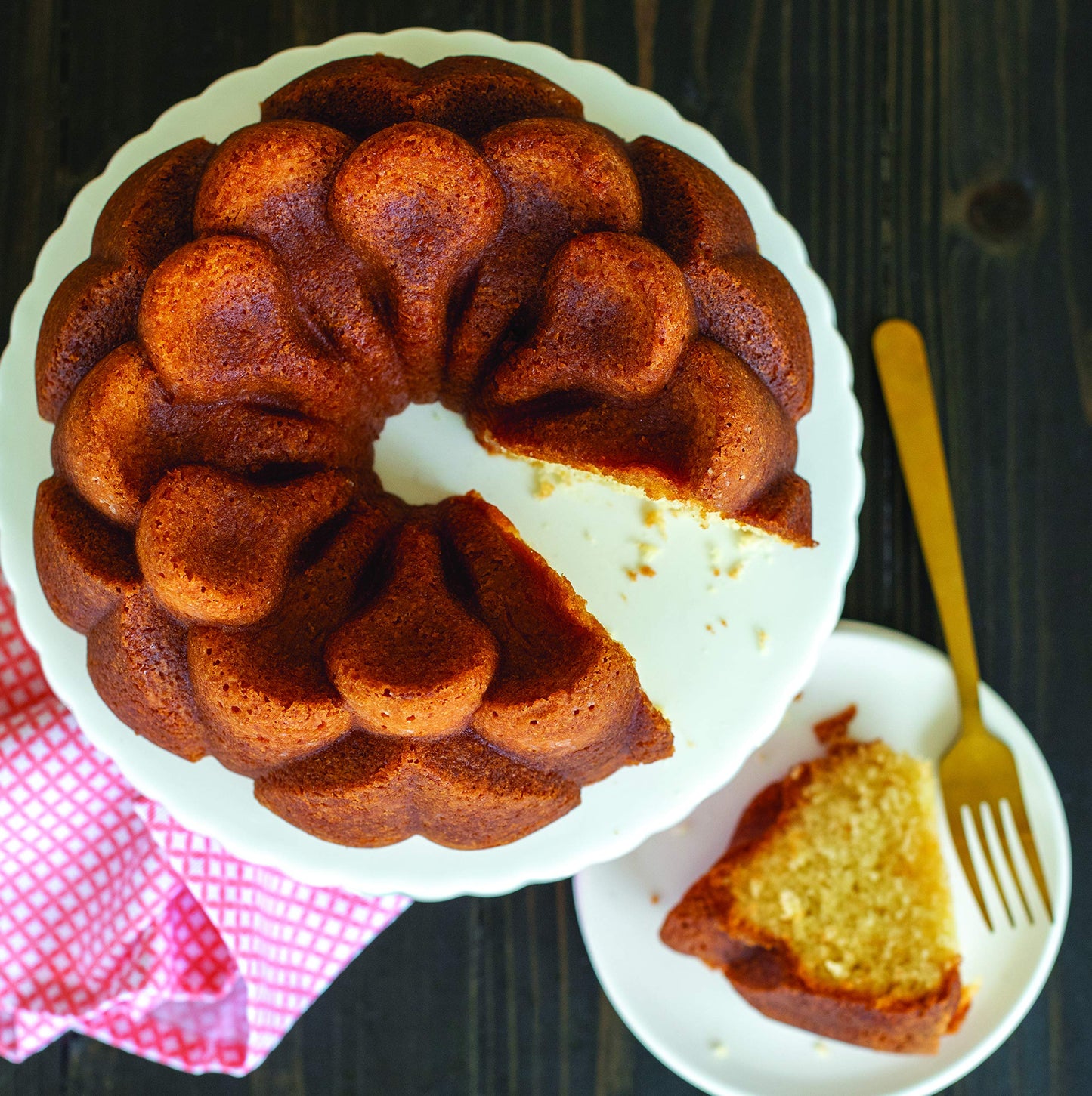 Nordic Ware Floral Cakelet, 3 Cups, Toffee