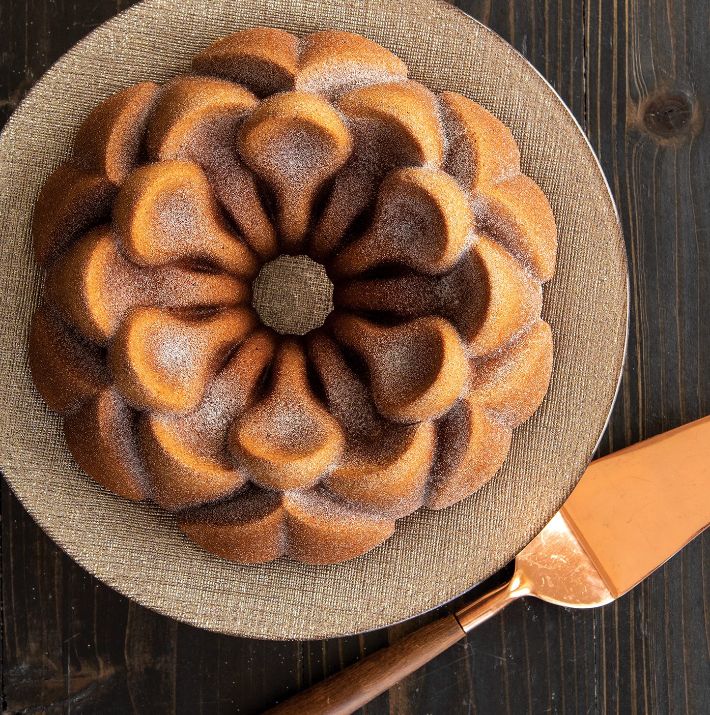 Nordic Ware Floral Cakelet, 3 Cups, Toffee